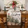 Christmas Table Runner, Xmas Trees Merry Christmas Runner for Table Holly Pine Cone Seasonal Winter New Year Holiday Home Party Decor Festival Decorations 13x72 Inch view 2