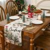 Christmas Table Runner, Xmas Trees Merry Christmas Runner for Table Holly Pine Cone Seasonal Winter New Year Holiday Home Party Decor Festival Decorations 13x72 Inch view 4
