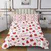 Merry Christmas Kids Bedspread Twin Size,Gingerbread Man Xmas Tree Plant Coverlet Set,Girls Boys Room Decor,Snowflake Winter Holiday Quilted Coverlet,White Red Bedding Quilt,1 Pillowcase view 2