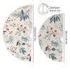 Merry Christmas Elements Decorative Tree Skirt Christmas Decorations Round Small Christmas Tree Skirt Cover for Slim Trees Slim Trees Slim Trees 4ft Christmas Christma view 3