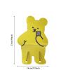 Bear-Shaped Acrylic Earring Holder, Cute Jewelry Display Stand & Storage Rack for Studs, 9x5.5 Inches in Blue, Yellow, Clear (Yellow) view 3