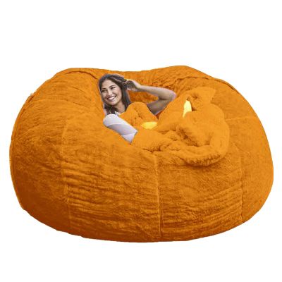 5/6/7ft Bean Bag Cover, Roomy Velvet Bean Bag Envelope, Ideal Storage Solution for Soft Toys & Blankets