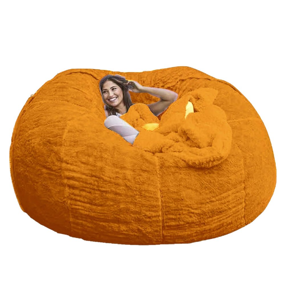 5/6/7ft Bean Bag Cover, Roomy Velvet Bean Bag Envelope, Ideal Storage Solution for Soft Toys & Blankets