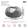 5/6/7ft Bean Bag Cover, Roomy Velvet Bean Bag Envelope, Ideal Storage Solution for Soft Toys & Blankets view 2