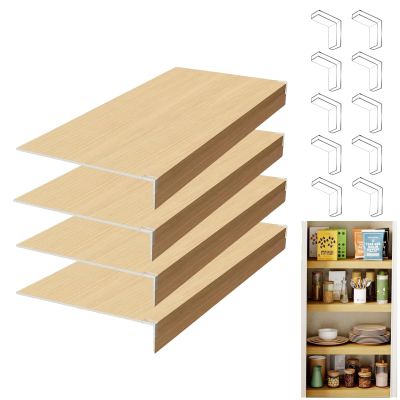 4 Pack Shelf Covers for Wire Shelving, 2216 in Beige Wire Rack Covers for Pantry, Waterproof PVC Wires Shelfs Liner, Easy to Cut Install, 0.3 in Thick Removable Wires Shelf Cover for Pantry, Closet