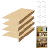4 Pack Shelf Covers for Wire Shelving, 2216 in Beige Wire Rack Covers for Pantry, Waterproof PVC Wires Shelfs Liner, Easy to Cut Install, 0.3 in Thick Removable Wires Shelf Cover for Pantry, Closet view 1