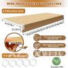 4 Pack Shelf Covers for Wire Shelving, 2216 in Beige Wire Rack Covers for Pantry, Waterproof PVC Wires Shelfs Liner, Easy to Cut Install, 0.3 in Thick Removable Wires Shelf Cover for Pantry, Closet view 2