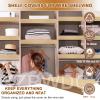 4 Pack Shelf Covers for Wire Shelving, 2216 in Beige Wire Rack Covers for Pantry, Waterproof PVC Wires Shelfs Liner, Easy to Cut Install, 0.3 in Thick Removable Wires Shelf Cover for Pantry, Closet view 3