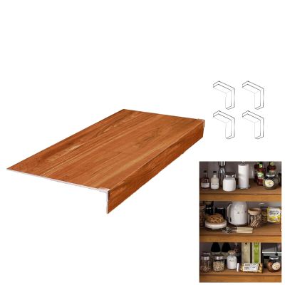 1 Pack Shelf Covers for Wire Shelving, 3016 in Light Brown Wire Rack Covers for Pantry, Waterproof PVC Wires Shelfs Liner, Easy to Cut Install, 0.3 in Thick Removable Shelf Cover for Pantry, Closet