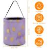MUSM Gold Dot Pattern Trick Or Treat Bag Halloween Candy Bag with Handle, Reusable Durable Goodie Bags for Party view 2