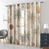 95% Blackout Tropical Beach Curtains 63 Inch Bedroom 2 Panel Set, Ocean Seaside Coastal Palm Tree Seashell Starfish Printed Thermal Darkening Grommet Window Drapes for Living Room, Home Decor -N629 view 1