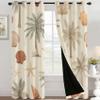 95% Blackout Tropical Beach Curtains 63 Inch Bedroom 2 Panel Set, Ocean Seaside Coastal Palm Tree Seashell Starfish Printed Thermal Darkening Grommet Window Drapes for Living Room, Home Decor -N629 view 4