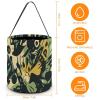 MUSM Green And Black Pattern Trick Or Treat Bag Halloween Candy Bag with Handle, Reusable Durable Goodie Bags for Party view 2