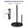 Jesginboo Paper Towel Holder Countertop, Black Kitchen Paper Towels Holder, Paper Roll Holder with Weighted Base view 4