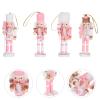 LUOZZY 4 Pcs Christmas Nutcracker Soldier Figurine 13cm Wooden Puppet Festive Centerpiece Desktop Ornament Collectible Doll view 4