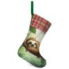 Animal Sloth Christmas Stockings Personalized Xmas Hanging Stockings Fireplace Holiday Stocking Decorations view 1
