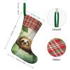 Animal Sloth Christmas Stockings Personalized Xmas Hanging Stockings Fireplace Holiday Stocking Decorations view 2