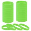 uxcell 24 Pcs Rubber Bracelets Unisex Silicone Bracelet, Grass Green view 1
