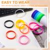 uxcell 24 Pcs Rubber Bracelets Unisex Silicone Bracelet, Grass Green view 4