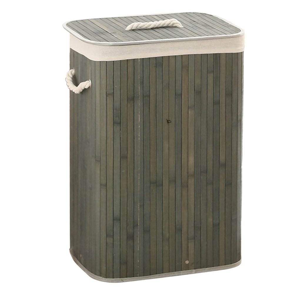 ANGGREK Foldable Laundry Basket Grocery Basket Large Capacity Dirty Clothes Storage Bucket for Home (1.7 Grey Square)