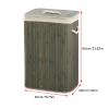 ANGGREK Foldable Laundry Basket Grocery Basket Large Capacity Dirty Clothes Storage Bucket for Home (1.7 Grey Square) view 2