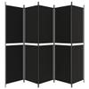 5-Panel Room Divider Black 98.4"x78.7" Fabric Bedroom Furniture Room Dividers view 4