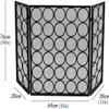 Fireplace Fence, 3 Panel Fireplace Screen, Guard Pets Ty Proof Fire Place Fence Cover Foldable for Home Decor Indoor Outdoor view 3