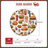 Fast Food Print Round Christmas Tree Skirt,Fun Country Farmhouse,Christmas Party Christmas Tree Decoration view 4