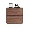 FURUIM2024M Bed Side Tables Simple Wooden Bedside Table Home Bedroom Storage Cabinet Double Drawers Brown Color(Medium) view 1