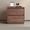 FURUIM2024M Bed Side Tables Simple Wooden Bedside Table Home Bedroom Storage Cabinet Double Drawers Brown Color(Medium) view 3