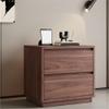 FURUIM2024M Bed Side Tables Simple Wooden Bedside Table Home Bedroom Storage Cabinet Double Drawers Brown Color(Medium) view 4