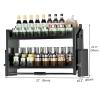 2-Tier Pull Down Shelf for Kitchen Upper Cabinet Adjustable, Heavy Duty Wall Mounted Sliding Under Shelf, Ideal Spice and Dishes Pull Out Cabinet Storage Shelf (22) view 2