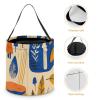 Mushrooms And Leaves Trick Or Treat Bag Halloween Candy Bag with Handle, Reusable Durable Goodie Bags for Party view 4