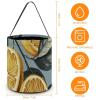 MUSM Lemon with Leaves Trick Or Treat Bag Halloween Candy Bag with Handle, Reusable Durable Goodie Bags for Party view 2