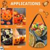 MUSM Lemon with Leaves Trick Or Treat Bag Halloween Candy Bag with Handle, Reusable Durable Goodie Bags for Party view 3