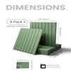 Large Felt Bulletin Board 36"x24" Cork Board Alternative - 6 Pack with 40 Safe Removable Adhesive Tabs, Cork Boards for Walls for Home Office Classroom Pin Board-Moss Green view 2