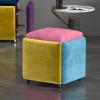5-in-1 Stackable Seating Cube,Nesting Ottoman Cube Chair,Convertible Foot Stool,Seating for Small Spaces Dining Bedroom(Color 6,45x45cm) view 2