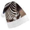 JTREHY Animal Zebra Christmas Hat, Warmth Comfortable Soft Christmas Cap,Cute Durable Reusable Santa Hat for Xmas And New Year Holiday Party Supplies view 1