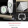 Black Heavy Duty Single/Double Ceiling Track Curtain Rods With 90 Degree Corner Bends Aluminum Alloy Rails For Bedroom Bay Windows Wall And Ceiling Installation(Metallic-Single Track-4M) view 3