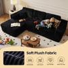 104" Cloud Sectional Couch with Chaise, Boneless L-Shaped Cloud Couch with Deep Seat, Soft Plush Modern Minimalist Sofa, Assembly Free Comfy Sofa for Office Living Room Apartment(Black, Left Chaise) view 4