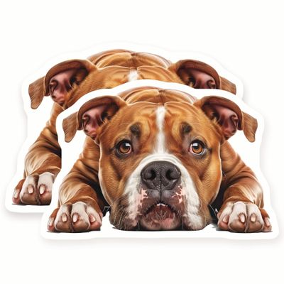 American Bulldog Magnets - Dog Breed Fridge Decor - Cute Puppy Design - 2 Pack - - Sticks to Fridges, Lockers, Toolboxes, & More - Made in USA - AQM6454