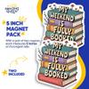 Book Lover Magnets - My Weekend is Fully Booked - Reading Magnets - Fridge Magnets - 2 Pack - Sticks to Fridges, Lockers, Toolboxes, & More - Made in USA - AQM6390 view 4
