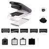 15-in-1 Vegetable Slicer and Chopper Set, Kitchen Food Cutter with 7 Stainless Steel Blades, Black and Green (Black Lid + White 14 Pieces) view 1