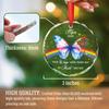 Your Wings were Ready But My Heart was Not Christmas Glass Ornament, Personalized Butterfly Memorial Xmas Ornament 2026 for Loss of Mom Grandma, Custom Name & Year Remembrance Ornaments Xmas Tree view 2