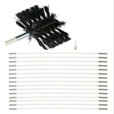 chimney sweep kit Pellet Stove Cleaning Kit Flexible Chimney Cleaning Brush Flues Diameter Length For Chimney Ventilation Pipes(15 Rods,610mm)
