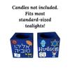 Children's Judaica, Jewish Symbols Design, Personalized Jewish Gift (Shabbat Candle Holders) view 2