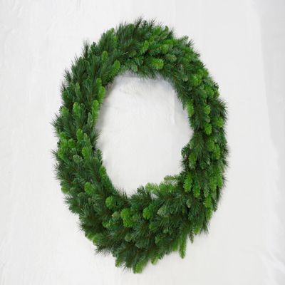 Larksilk 4-Pack 48" Pre-Lit Evergreen Wreaths with 150 LED Lights