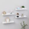 AMBERARD Wall Shelf Set of 4 High Gloss White MDF Medium Wall mounting Home Dcor Accents Floating Shelves view 1