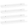 AMBERARD Wall Shelf Set of 4 High Gloss White MDF Medium Wall mounting Home Dcor Accents Floating Shelves view 2