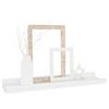 AMBERARD Wall Shelf Set of 4 High Gloss White MDF Medium Wall mounting Home Dcor Accents Floating Shelves view 3